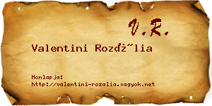 Valentini Rozália névjegykártya