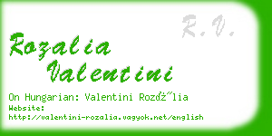 rozalia valentini business card